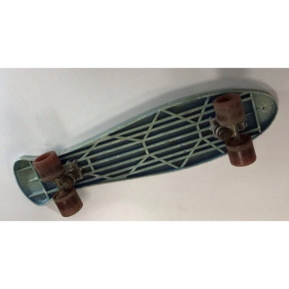 Vintage ATOMIC 1970' Blue Sturdy Ribbed Plastic Heavy Duty Skateboard 25.5''🩵 - Picture 4 of 5